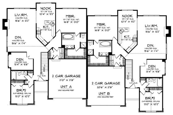 Floor Plan - Main Floor for Traditional House Plan #70-1382 - 4 bed, 4 bath