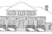 Classical Style House Plan - 4 Beds 5 Baths 4087 Sq/Ft Plan #72-816 Exterior 
