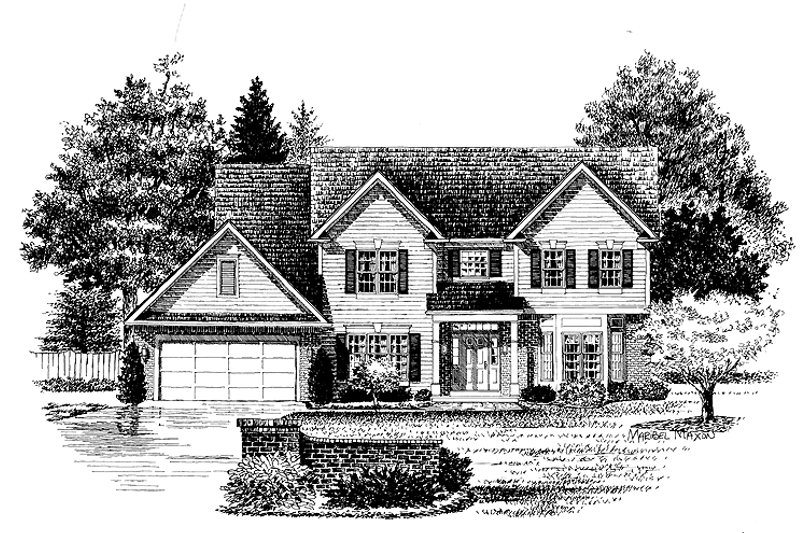 Home Plan - Colonial Exterior - Front Elevation Plan #316-224