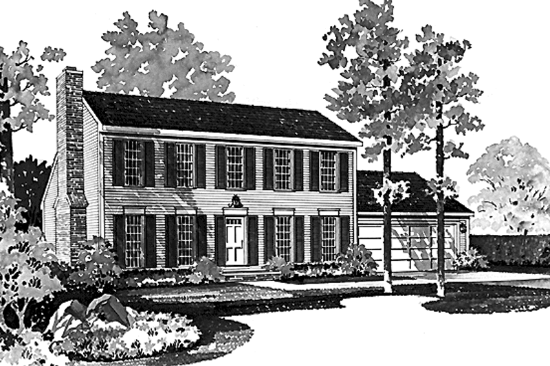 Home Plan - Classical Exterior - Front Elevation Plan #72-708