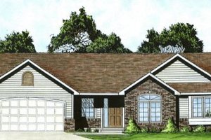 Ranch Exterior - Front Elevation Plan #58-186