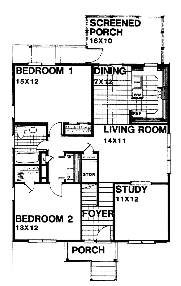 Architectural House Design - Ranch Floor Plan - Main Floor Plan #30-230