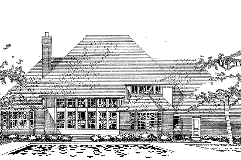 Home Plan - Exterior - Rear Elevation for Traditional House Plan #472-209 - 4 bed, 3.5 bath