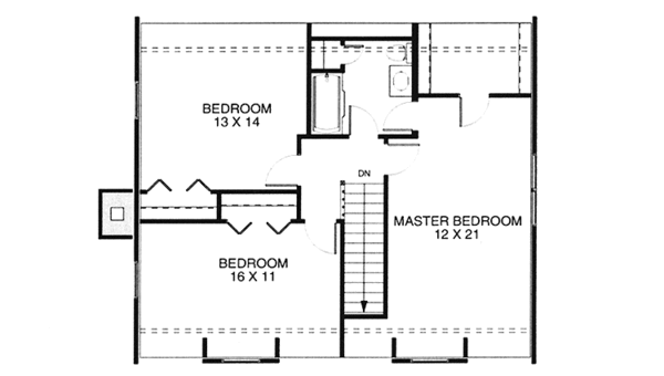 Architectural House Design - Log Floor Plan - Upper Floor Plan #964-3
