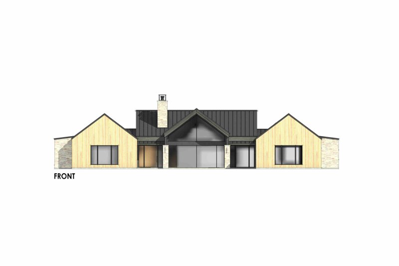 House Design - Exterior - Front Elevation 8 for Modern House Plan #1096-59 - 4 bed, 3.5 bath
