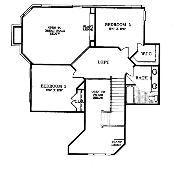 House Plan Design - European Floor Plan - Upper Floor Plan #952-64