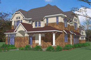 European Exterior - Front Elevation Plan #120-222
