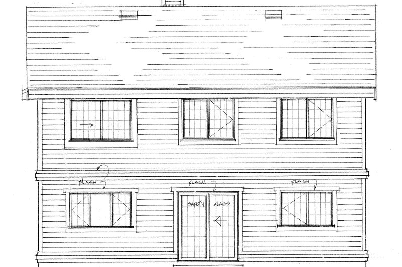 Architectural House Design - Exterior - Rear Elevation for Craftsman House Plan #47-694 - 3 bed, 1.5 bath