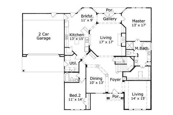Floor Plan - Main Floor for European House Plan #411-775 - 5 bed, 3.5 bath