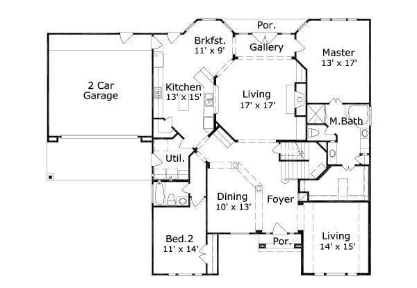 European Floor Plan - Main Floor Plan #411-775