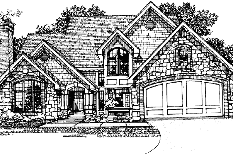 Architectural House Design - Country Exterior - Front Elevation Plan #320-691