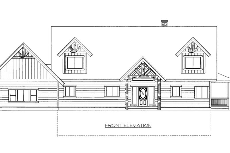 Home Plan - Exterior - Front Elevation 3 for Craftsman House Plan #117-971 - 4 bed, 2.5 bath