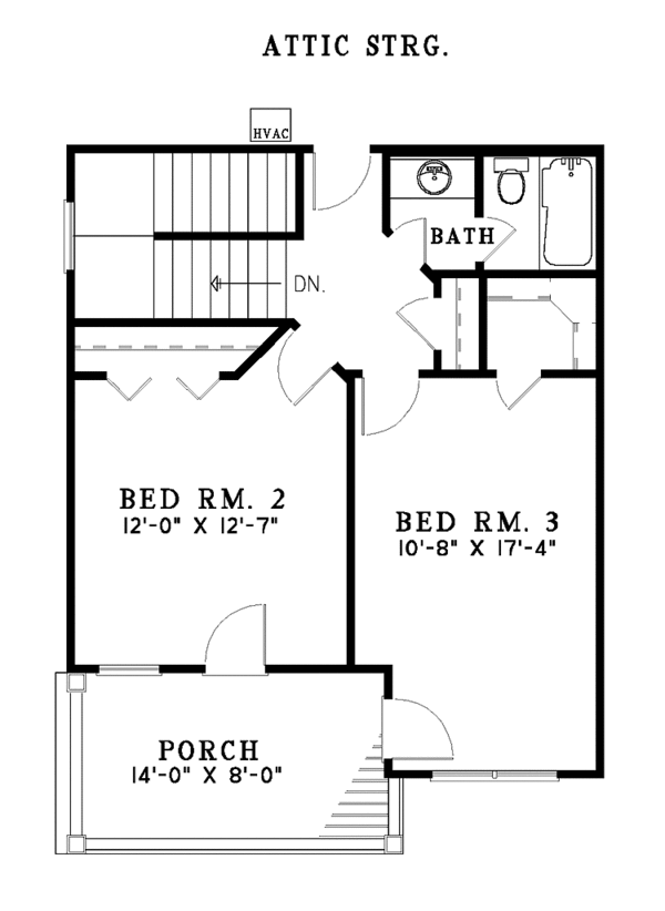 Architectural House Design - Classical Floor Plan - Upper Floor Plan #17-3052