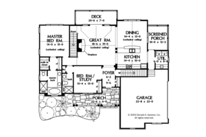 Floor Plan - Main Floor for Craftsman House Plan #929-936 - 4 bed, 4 bath