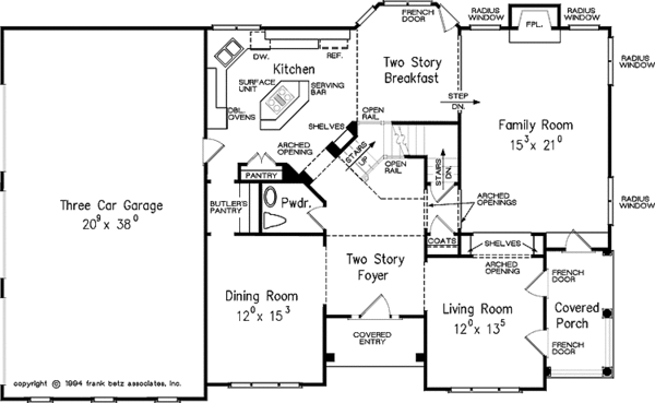 House Design - Colonial Floor Plan - Main Floor Plan #927-191
