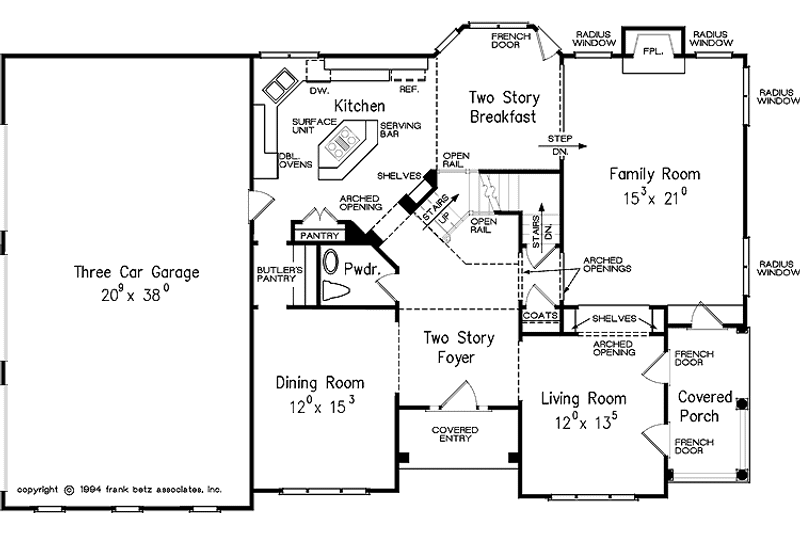 Home Plan - Floor Plan - Main Floor for Colonial House Plan #927-191 - 4 bed, 3.5 bath