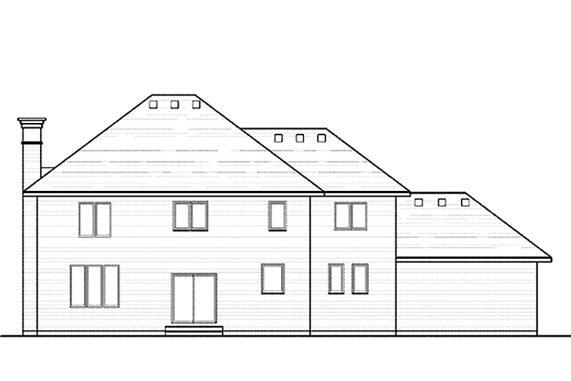 Home Plan - Exterior - Rear Elevation for Colonial House Plan #51-1011 - 4 bed, 2.5 bath