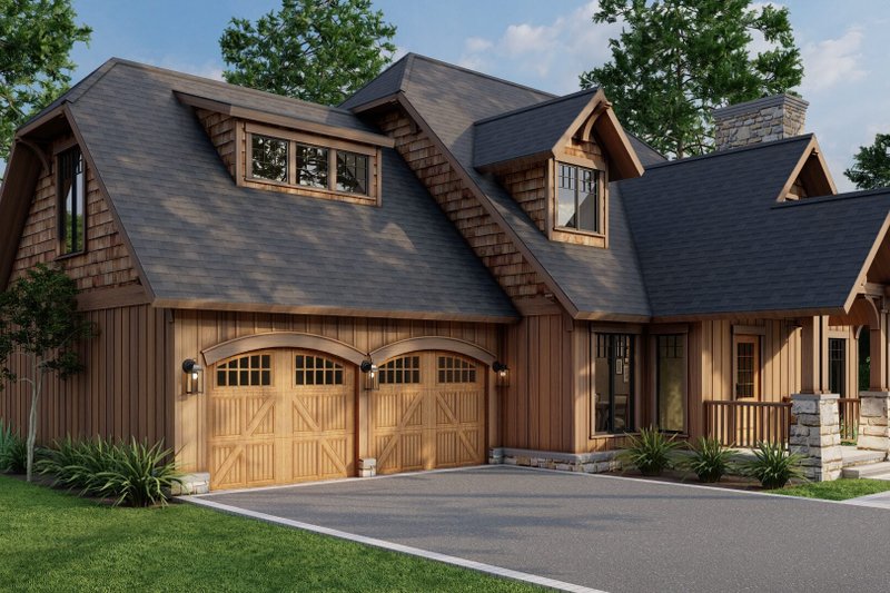 House Blueprint - Exterior - Front Elevation 3 for European House Plan #17-2260 - 3 bed, 2.5 bath