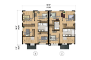 Farmhouse Style House Plan - 7 Beds 2 Baths 3496 Sq/Ft Plan #25-5000 