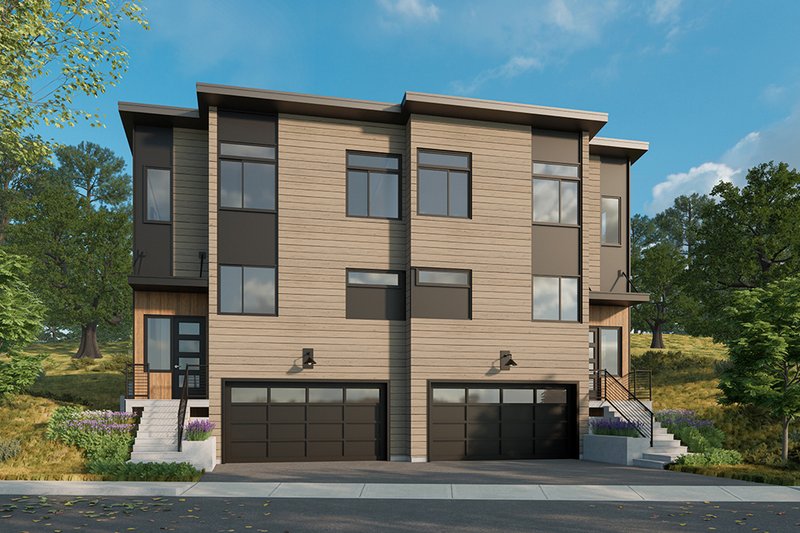 Dream House Plan - Modern Exterior - Front Elevation Plan #124-1332