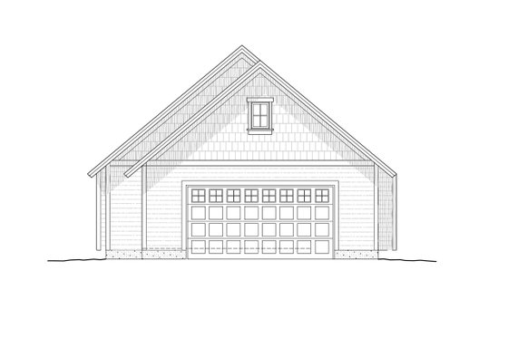 Exterior - Rear Elevation for Cottage House Plan #910-2 - 3 bed, 2 bath