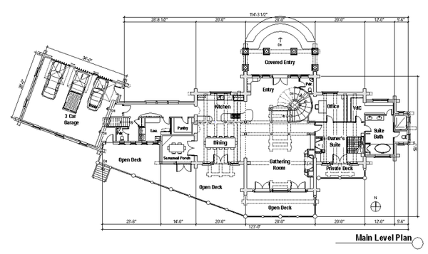 Log Floor Plan - Main Floor Plan #451-3