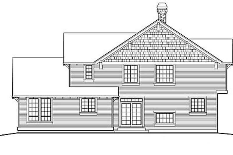 Home Plan - Exterior - Rear Elevation for Traditional House Plan #48-178 - 4 bed, 2.5 bath