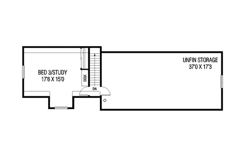Home Plan - Floor Plan - Upper Floor for Traditional House Plan #60-337 - 3 bed, 2 bath