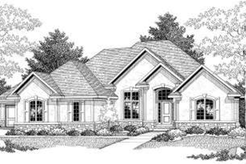Home Plan - European Exterior - Front Elevation Plan #70-588