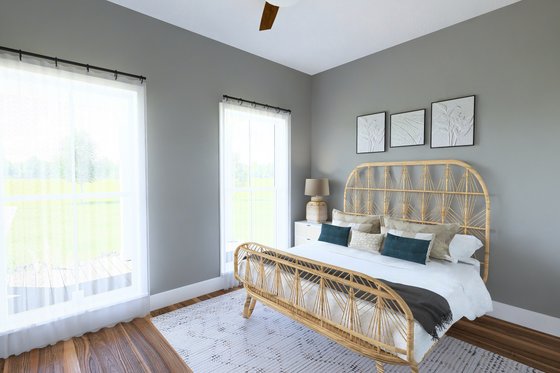 Interior - Bedroom 1 for Traditional House Plan #44-223 - 2 bed, 1 bath