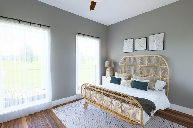 House Plan Design - Interior - Bedroom 1 for Traditional House Plan #44-223 - 2 bed, 1 bath
