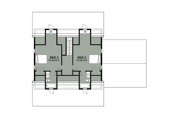 House Plan Design - Farmhouse Floor Plan - Upper Floor Plan #497-9