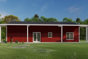 Exterior - Rear Elevation for Barndominium House Plan #1092-57 - 3 bed, 2 bath