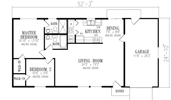 Architectural House Design - Mediterranean Floor Plan - Main Floor Plan #1-139