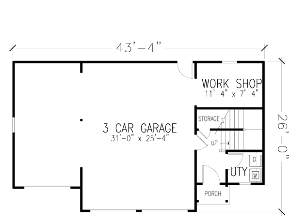 Architectural House Design - Traditional Floor Plan - Main Floor Plan #410-106