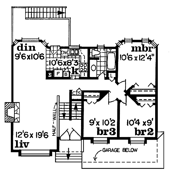 Traditional Floor Plan - Main Floor Plan #47-159