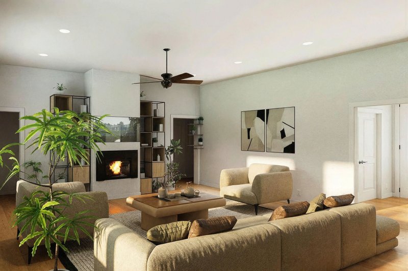 Architectural House Design - Interior - Family Room 3 for Farmhouse House Plan #1112-19 - 4 bed, 3.5 bath