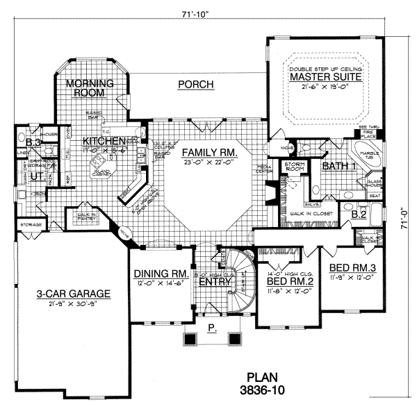 Dream House Plan - European Floor Plan - Main Floor Plan #40-238