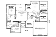 European Style House Plan - 3 Beds 2.5 Baths 2350 Sq/Ft Plan #34-115 