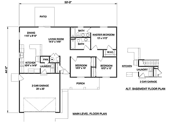 Traditional Floor Plan - Main Floor Plan #116-250