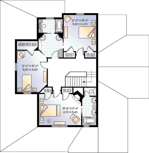 House Plan Design - Country Floor Plan - Upper Floor Plan #23-420