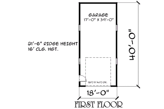 Floor Plan - Main Floor for Traditional House Plan #75-201, 0 bath