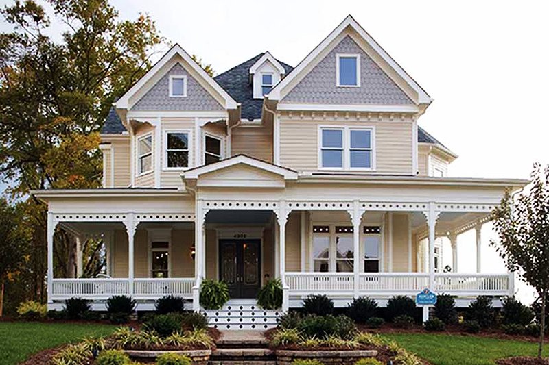 House Blueprint - Exterior - Front Elevation 3 for Victorian House Plan #410-104 - 4 bed, 3.5 bath
