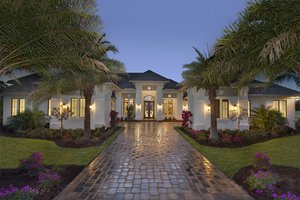 Exterior - Front Elevation Dream House Plan - Mediterranean Exterior - Front Elevation Plan #1017-158