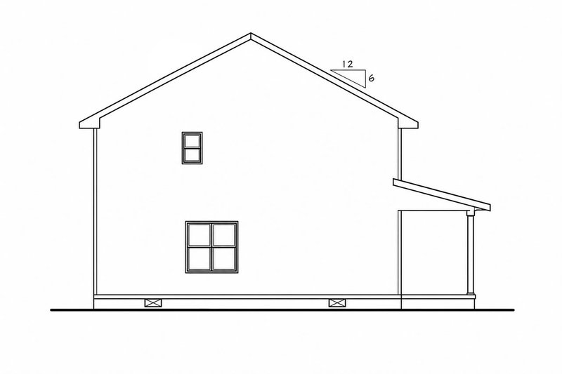 Architectural House Design - Exterior - Other Elevation 1 for Farmhouse House Plan #20-2628 - 3 bed, 2.5 bath