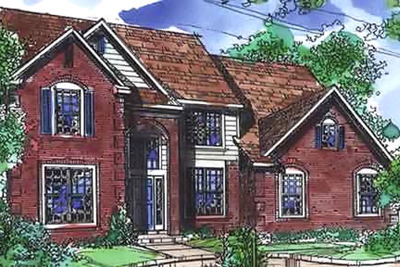 Architectural House Design - European Exterior - Front Elevation Plan #320-453