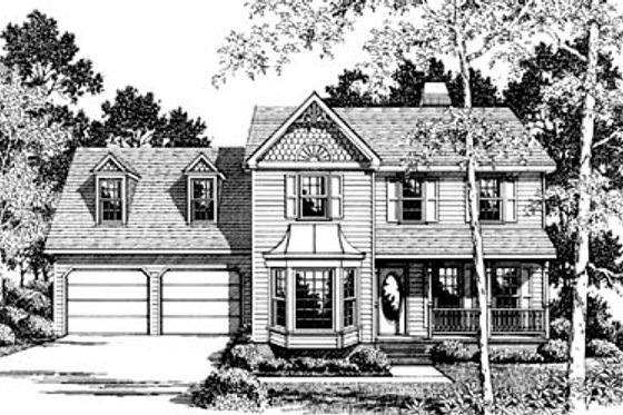 Exterior - Front Elevation for Victorian House Plan #10-235 - 4 bed, 3 bath
