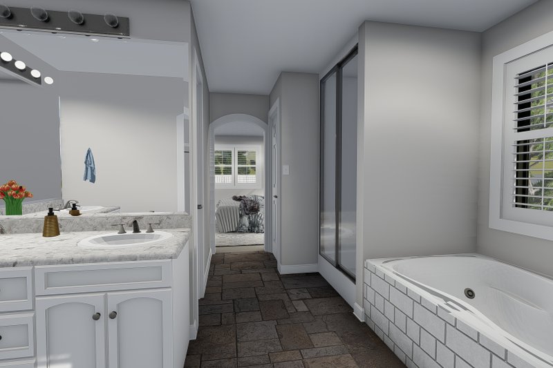 Architectural House Design - Interior - Master Bathroom 1 for Traditional House Plan #1060-25 - 6 bed, 3.5 bath