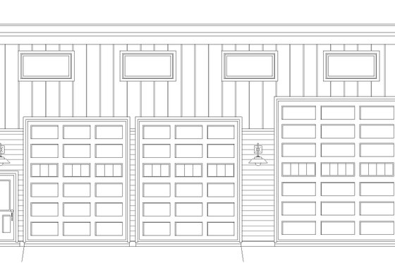 Exterior - Front Elevation 3 for Contemporary House Plan #932-229, 1 bath