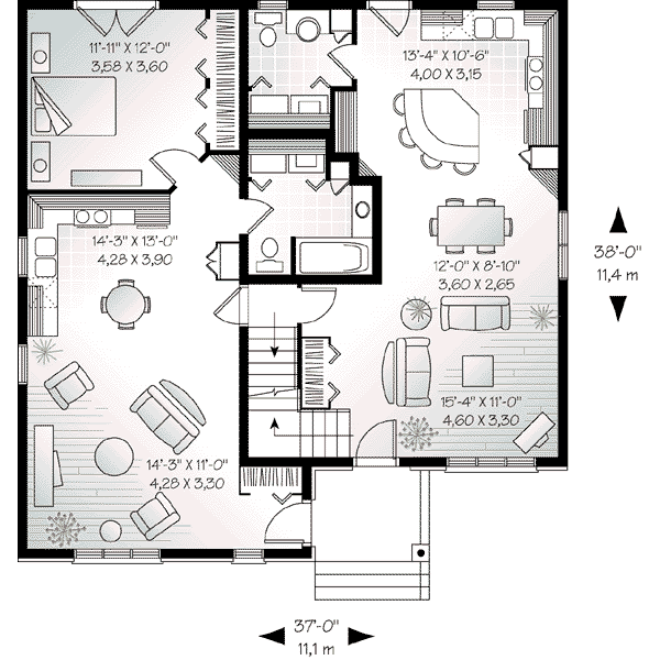 House Plan Design - Floor Plan - Main Floor Plan #23-504